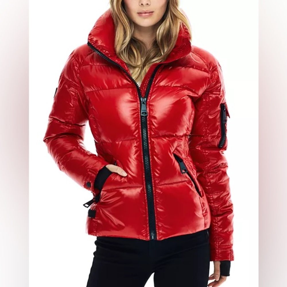 SAM. New York Freestyle Down Filled Bomber in Cherry Red sz xS